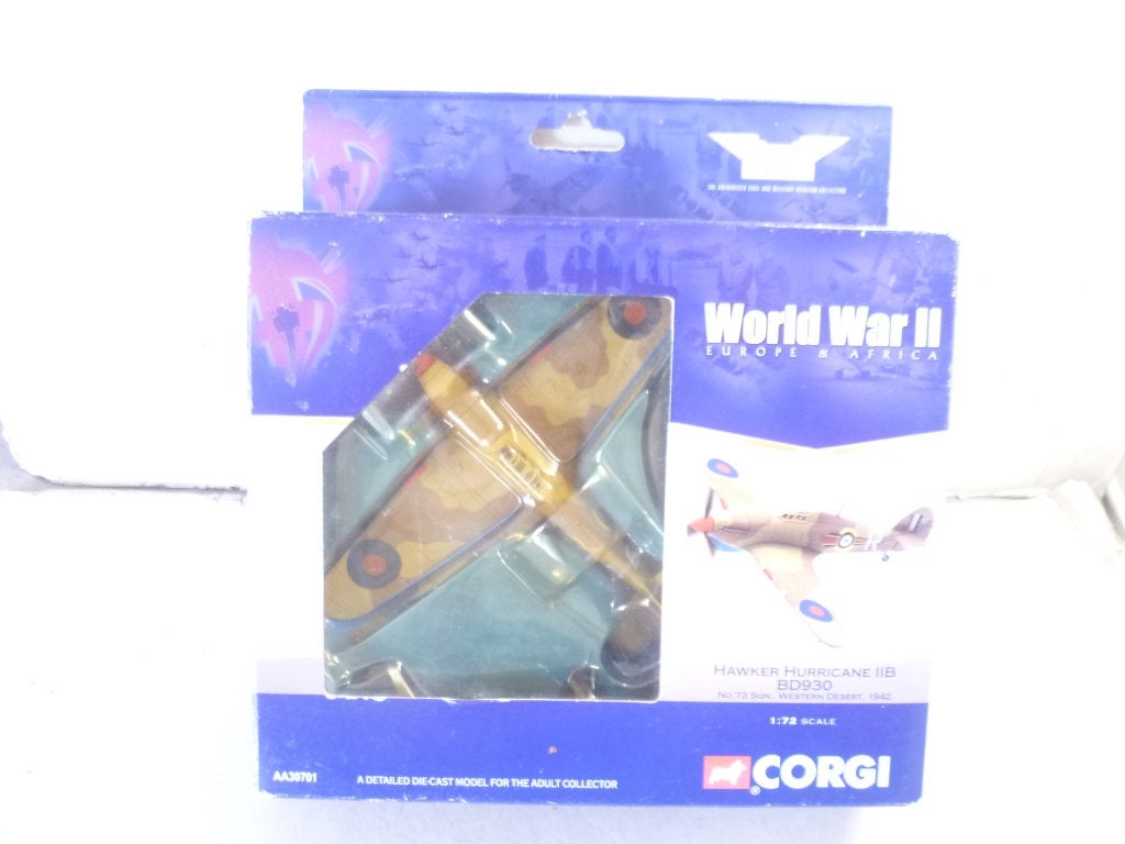 Corgi Hawker Hurricane 11B BD930 WW11 Europa Afrika 1:72 sch, Ophalen of Verzenden, Nieuw, Schaalmodel