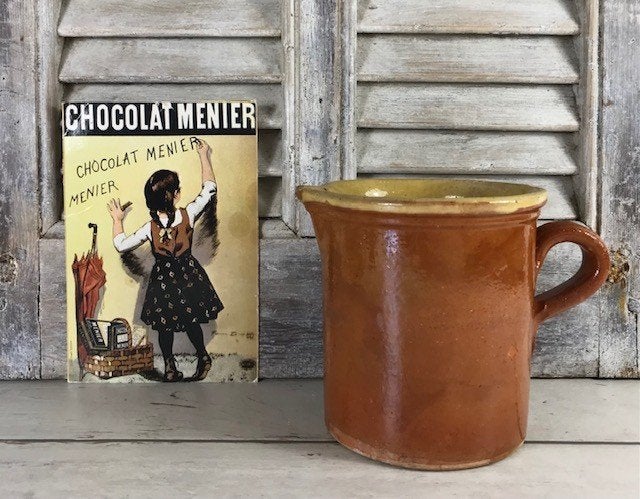 Provençaalse terracotta kan met tuit en oor, Antiek en Kunst, Ophalen of Verzenden