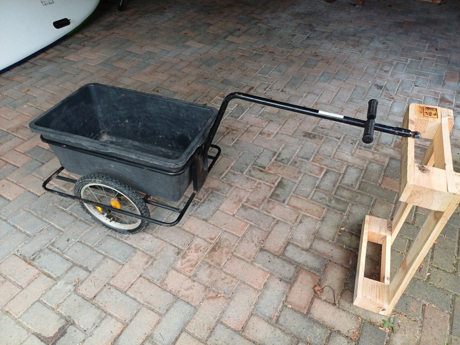 Fietskar met bak, Fietsen en Brommers, Ophalen, Gebruikt, Onbekend, Bagagekar