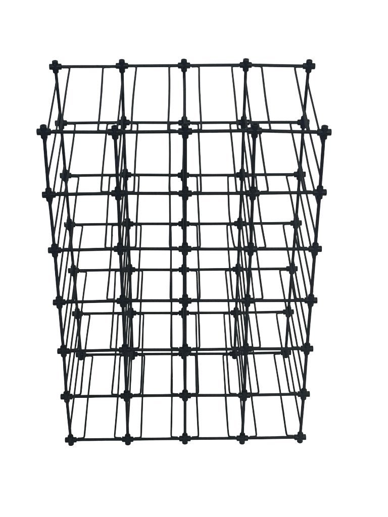 Vintage Wijnrek Modulair Metaal Jaren 80 Minimalistisch, Vintage, Gebruikt, Vintage, 15 tot 25 flessen