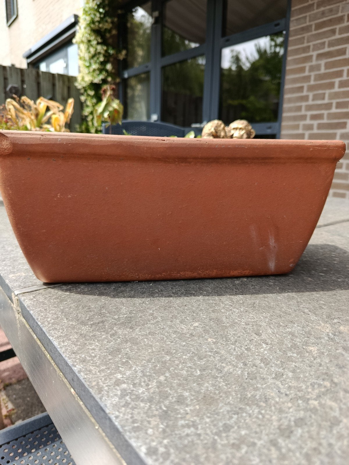 1x aardenwerken bloembak, zwaar!, Ophalen, Rond, Minder dan 30 cm