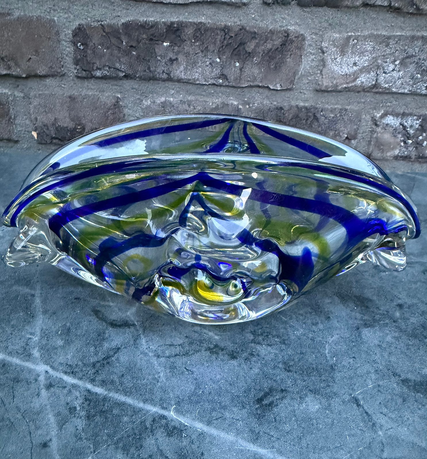 Vintage Glazen Design Asbak/schaaltje -Max Verboeket, Antiek en Kunst, Ophalen of Verzenden