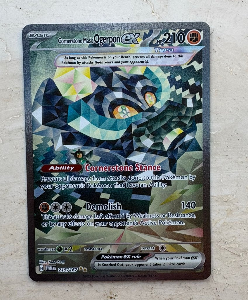 Cornerstone Mask Ogerpon ex - 215/167 - Twilight Masquerade, Ophalen of Verzenden, Zo goed als nieuw