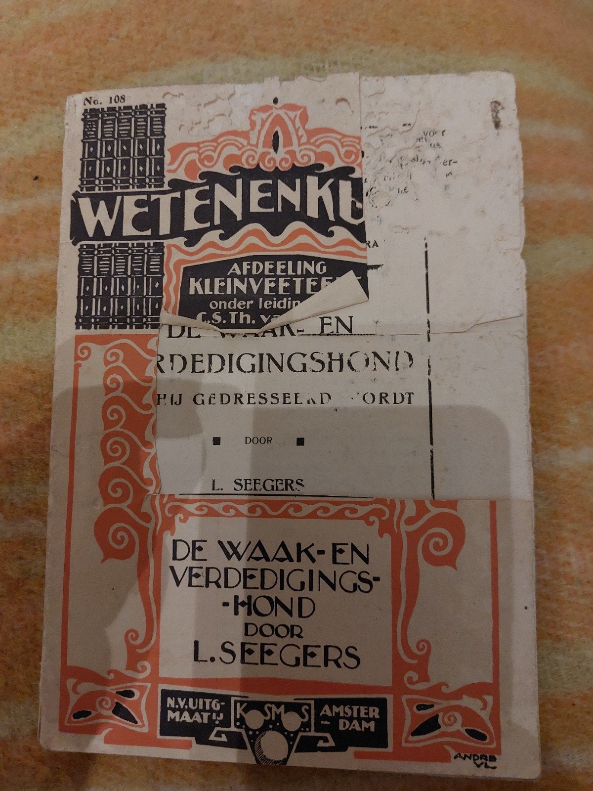 De Waak- en Verdedigingshond - L. Seegers (Oud Boekje), Ophalen of Verzenden, Gelezen, Honden, L. Seegers