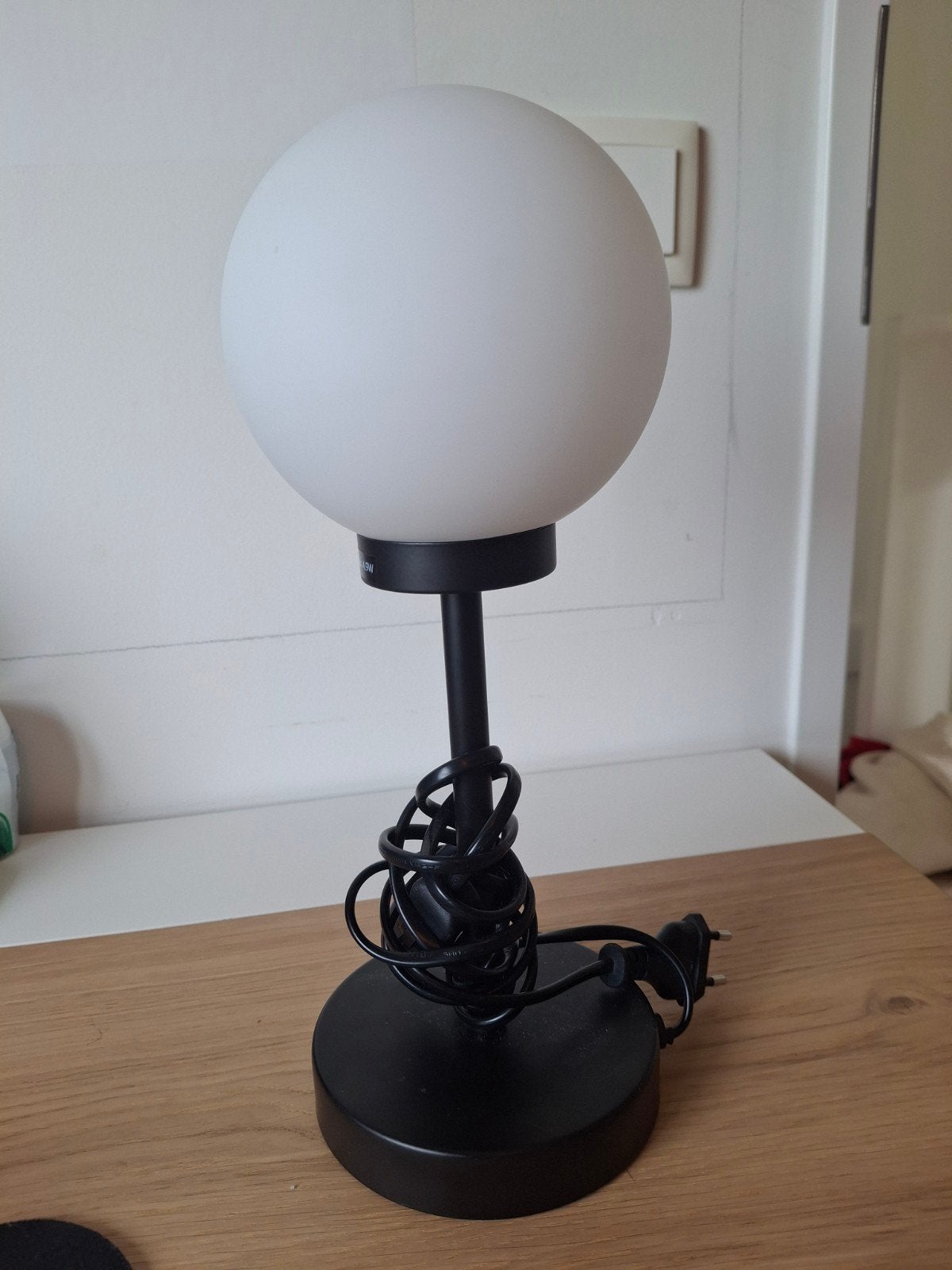 Eenvoudige bureaulamp met warmgekleurde lamp, Ophalen, Bureaulamp, Gebruikt, Zwart