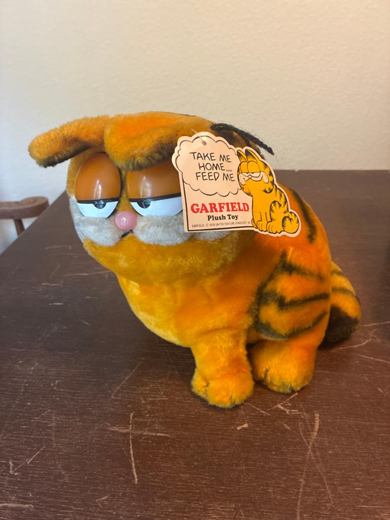 Originele Garfield knuffel uit de jaren '80 - Amerikaans, Oranje, Gebruikt, Overige merken, Overige karakters