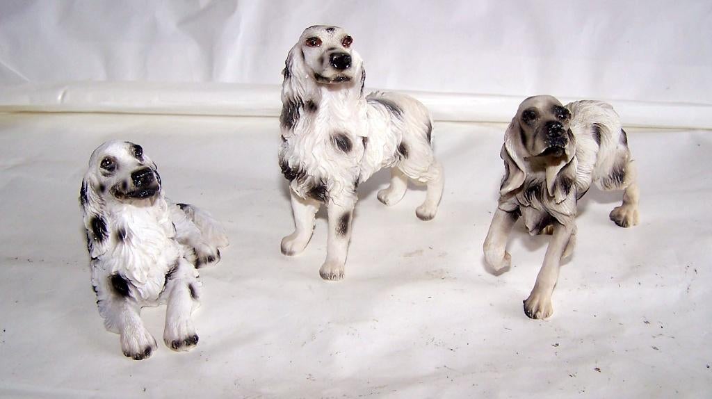 3 prachtige Setter honden beeldjes. Nwst., Ophalen of Verzenden, Zo goed als nieuw, Dier
