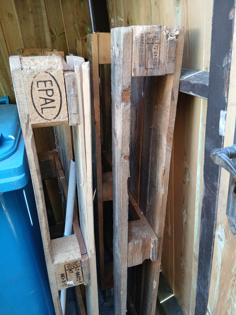 2 gebruikte EPAL pallets te koop, Ophalen of Verzenden