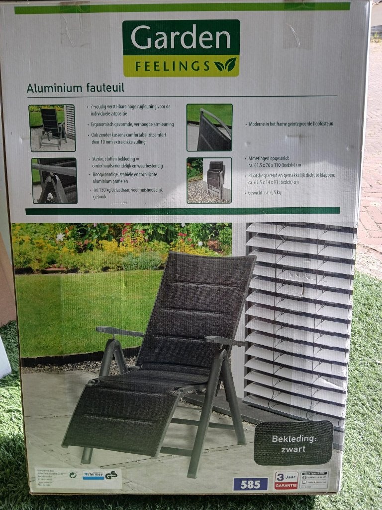 Tuinstoel, Ophalen, Zo goed als nieuw, Kunststof, Verstelbaar