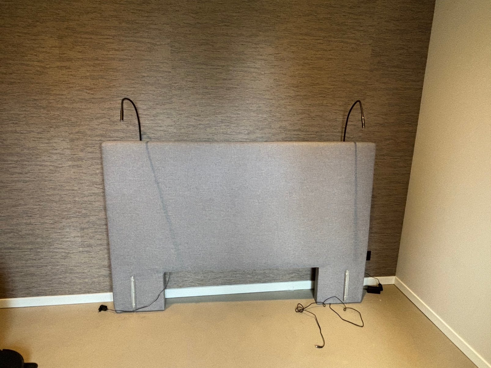 Swiss sense hoofdbord 186 x 124cm, Ophalen, Zo goed als nieuw, Tweepersoons, Grijs