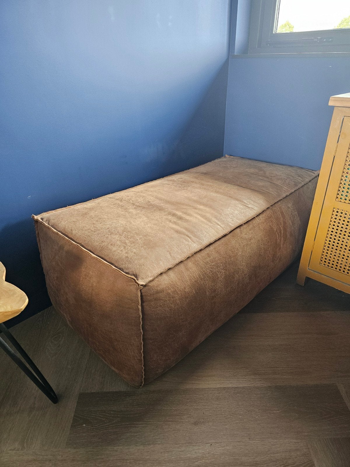 BePureHome Hocker Rodeo - Comfortabele voetenbank, Ophalen, Gebruikt, Modern, Industrieel, 100 tot 125 cm