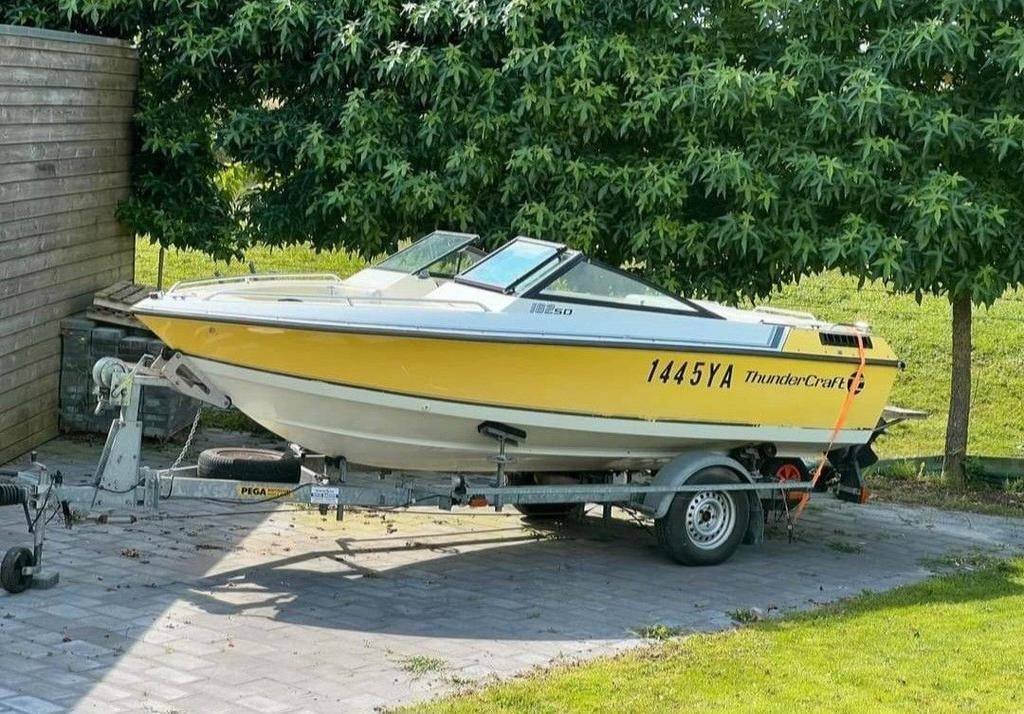 Thundercraft 162sd Mercruiser 140pk met trailer, Ophalen, Gebruikt, Buitenboordmotor, Polyester