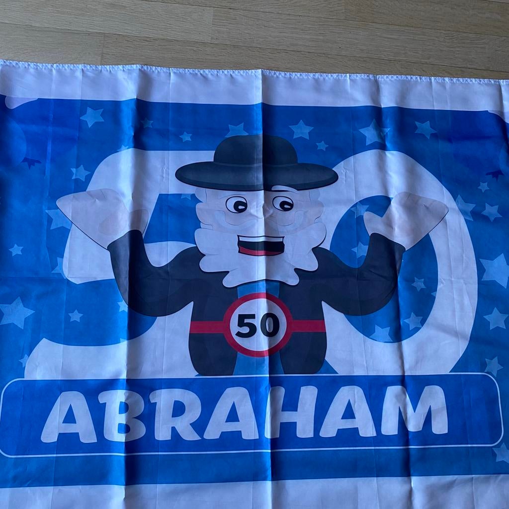 Abraham vlag voor aan vlaggenstok, Diversen, Vlaggen en Wimpels, Ophalen of Verzenden, Zo goed als nieuw