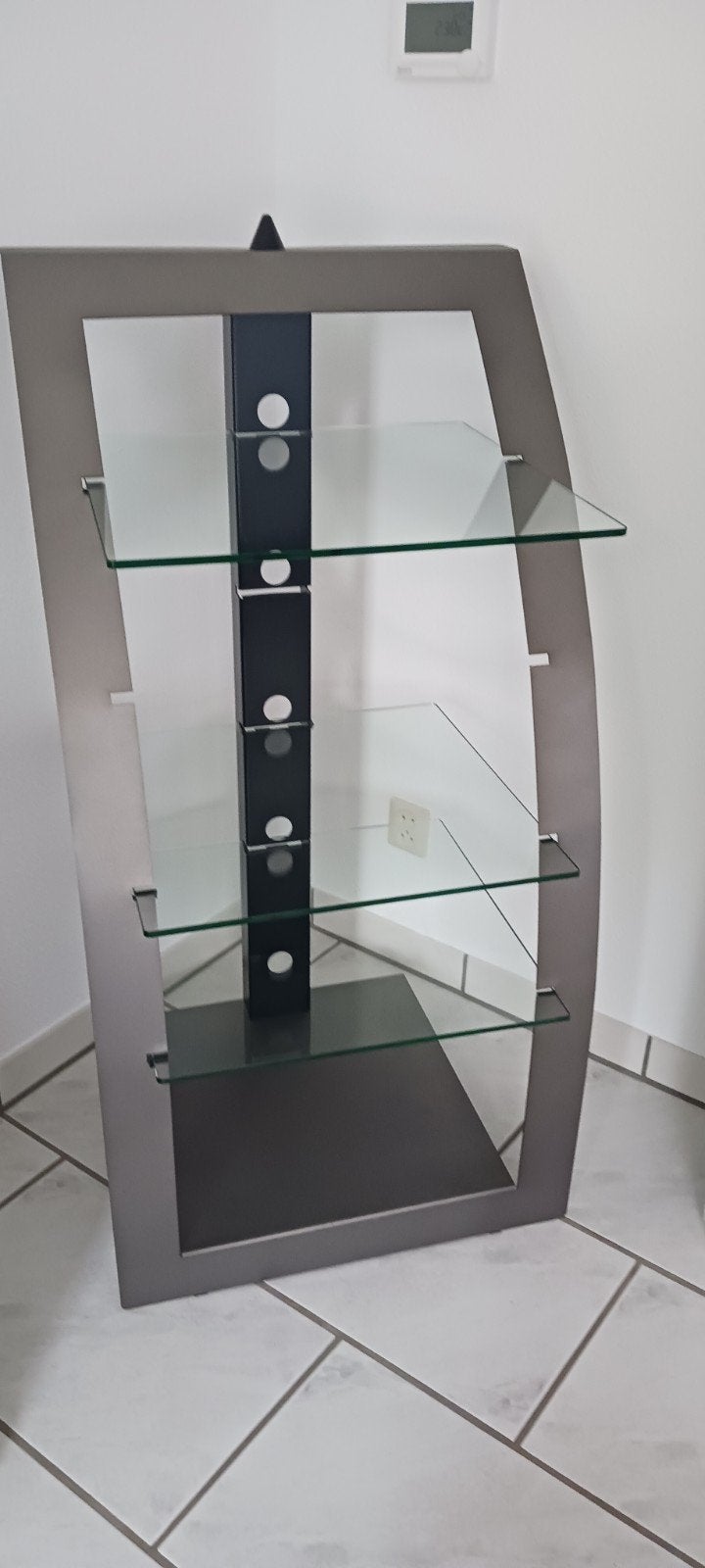 Vitrine met glazen planken, Ophalen, Gebruikt, 100 tot 150 cm, 50 tot 100 cm