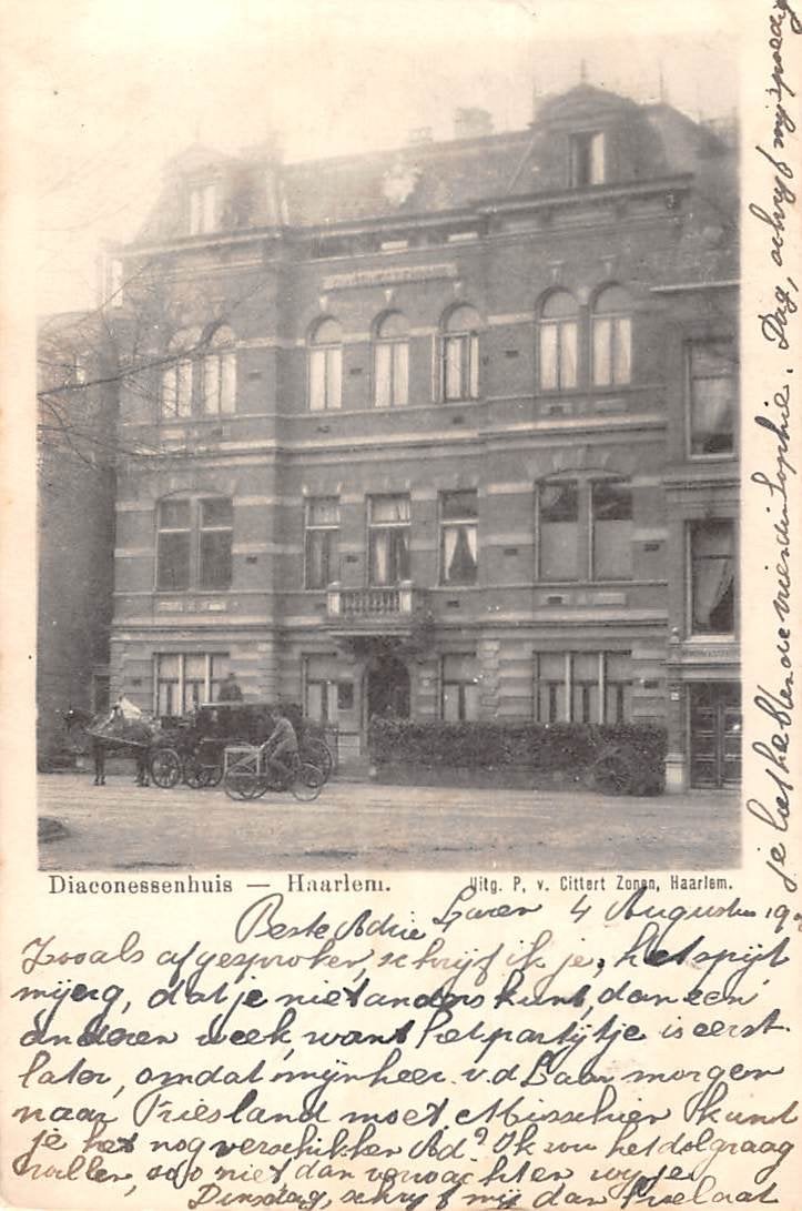 Haarlem Diaconessenhuis Paard en koets Hazepaterslaan, Verzenden, Voor 1920, Gelopen, Noord-Holland