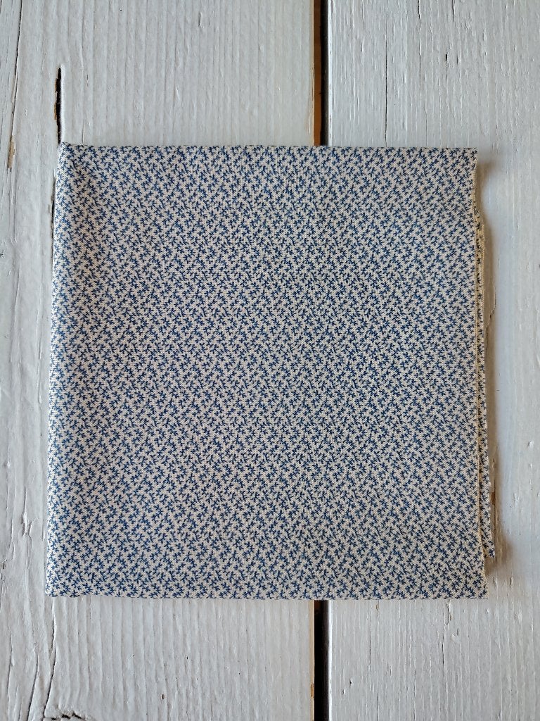 Mooie quiltstof/patchworkstof - oud blauw op ecru, Blauw, Nieuw, Ophalen of Verzenden, Katoen
