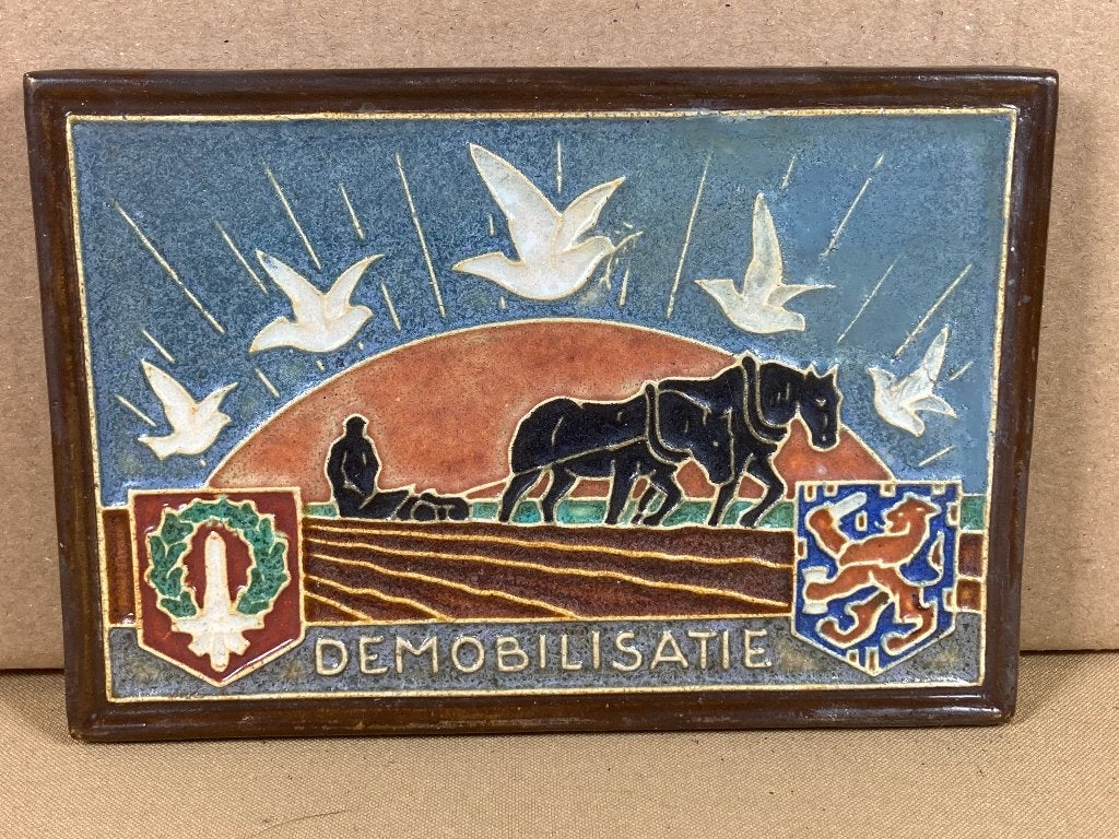 Porceleyne Fles tegel Demobilisatie, Antiek en Kunst, Ophalen of Verzenden