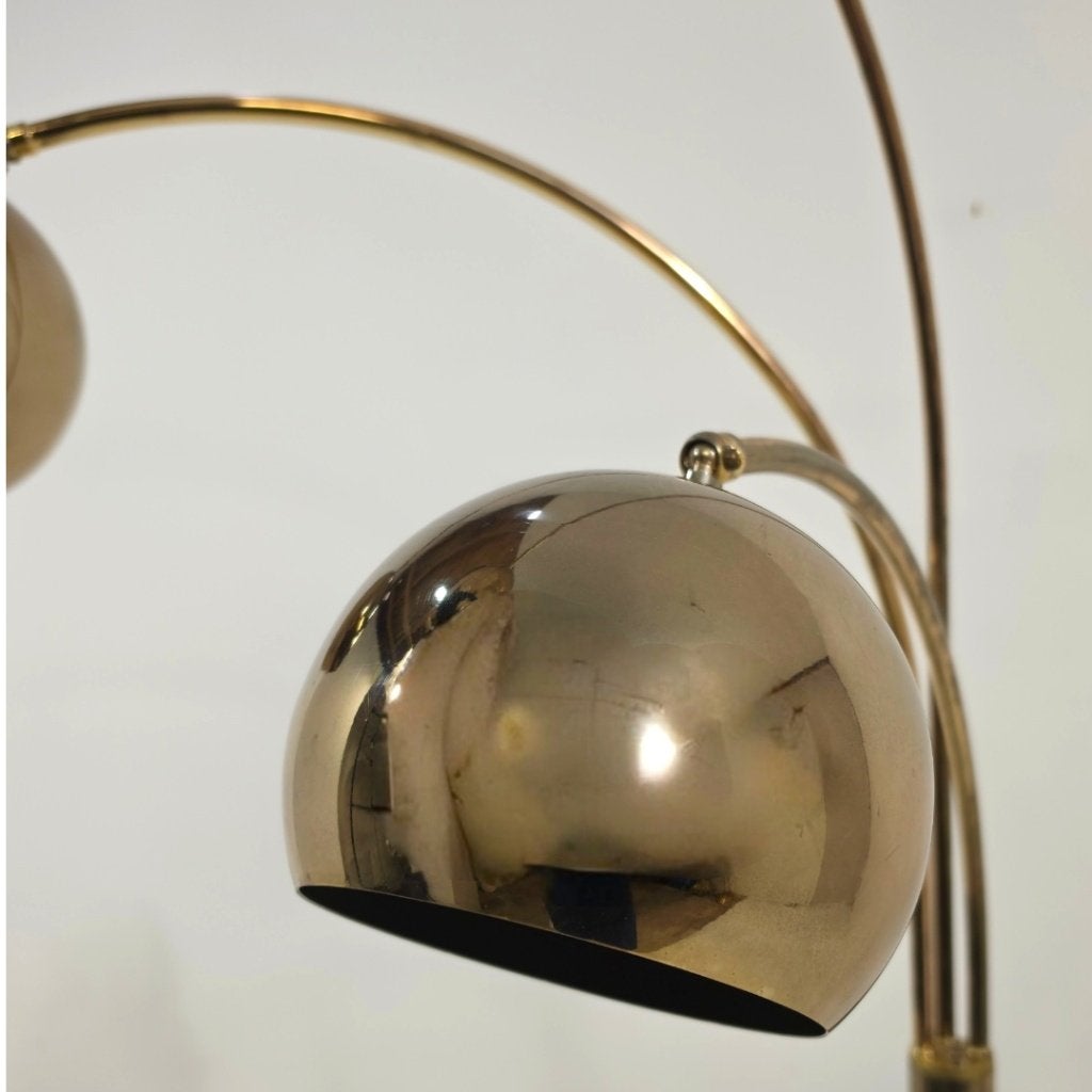 Goffredo Reggiani voor Guzzini 70's bol lamp messing, Ophalen, Gebruikt, E27 (groot), Metaal