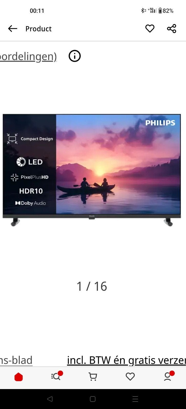 Philips 32PHS6050/12 NIEUW - 32 inch HD Ready LED TV, Ophalen of Verzenden