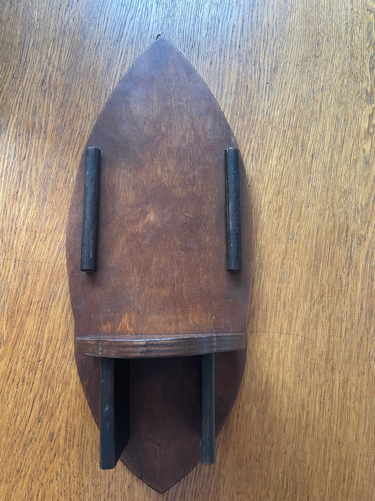 Vintage houten wandplankje - decoratief