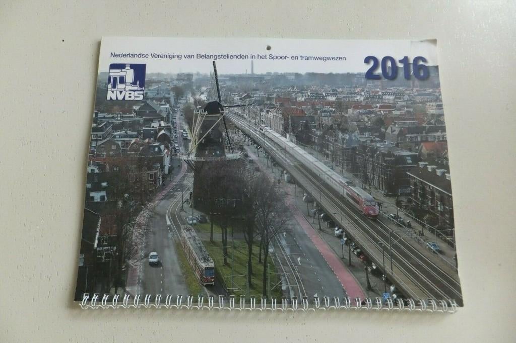 Kalender NVBS 2016 Nederlandse spoorwegen trein tram NS TOP, Ophalen of Verzenden, Zo goed als nieuw, Trein, Boek of Tijdschrift