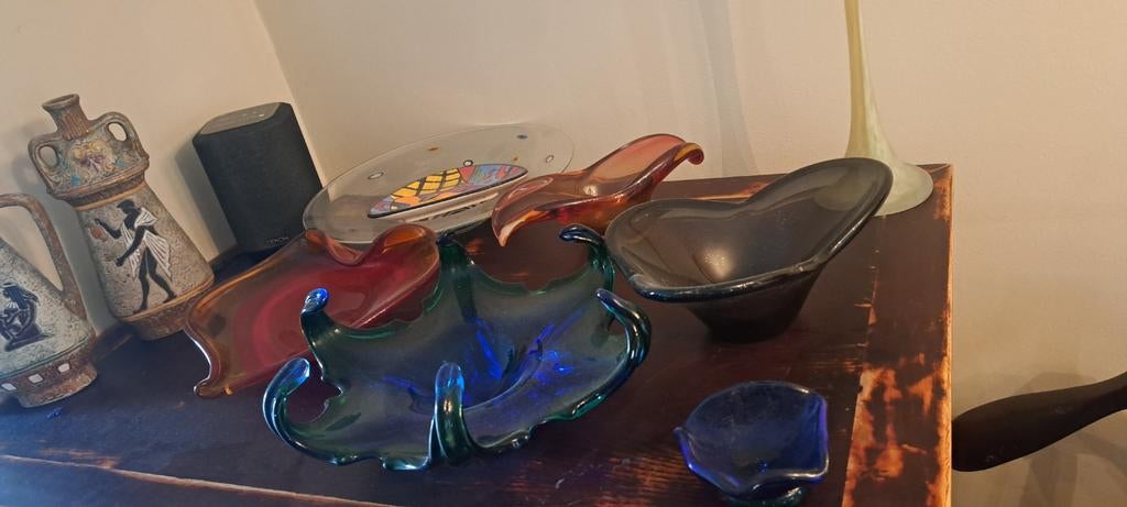 mooie glazen schalen MOOI BOD?, Ophalen of Verzenden, Zo goed als nieuw, Rond, Glas