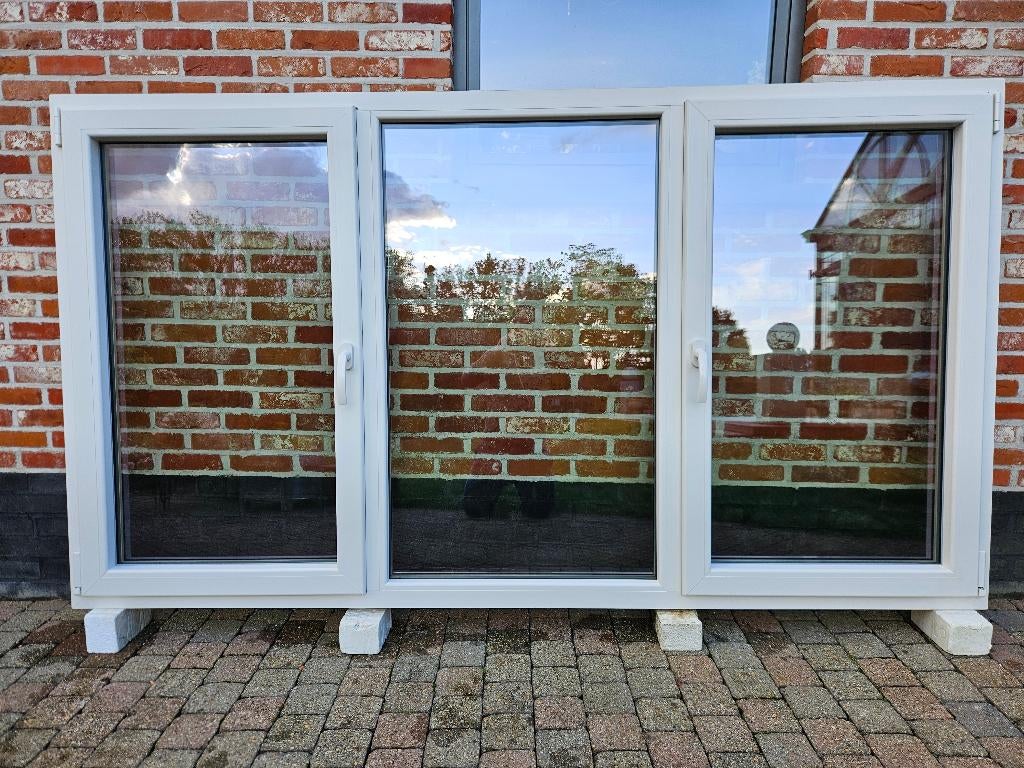 4 Prachtige Top Pvc Ramen Deceuninck, Ophalen, Gevelraam of Ruit, 120 tot 160 cm, Zo goed als nieuw
