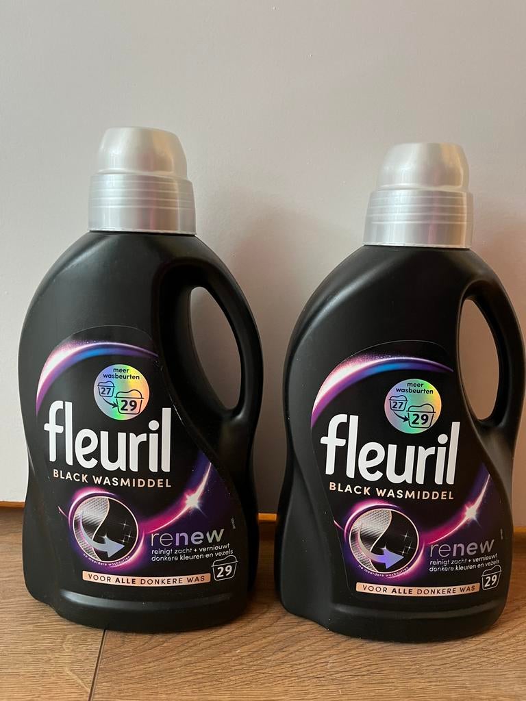 Wasmiddel zwarte was 2 stuks  Fleuril Nieuw!, Ophalen of Verzenden, Schoonmaakmiddel