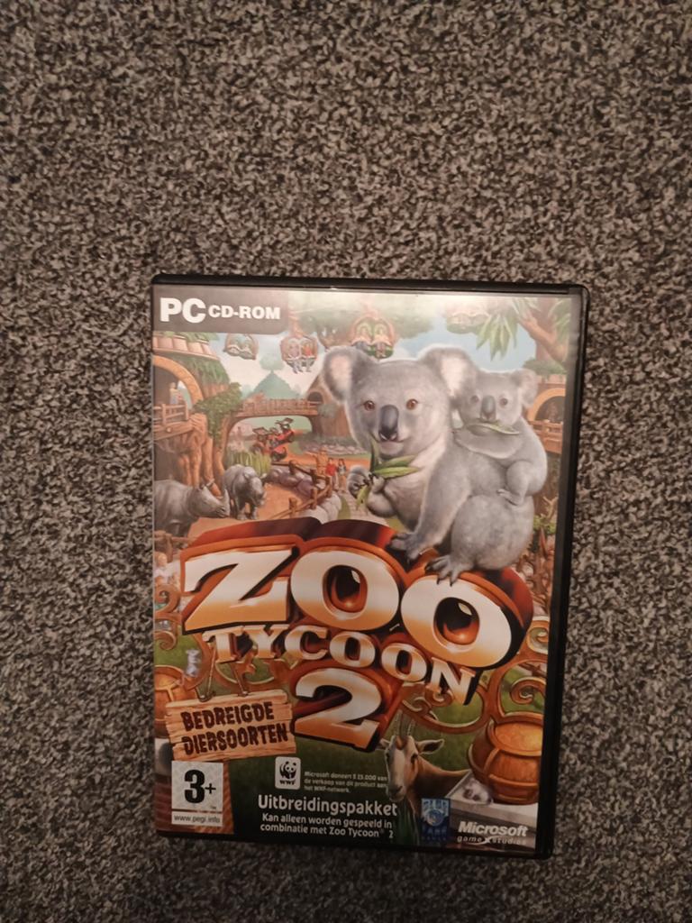 Zoo Tycoon 2: Bedreigde Diersoorten PC CD-ROM, Gebruikt, 1 speler, Ophalen of Verzenden, Vanaf 3 jaar