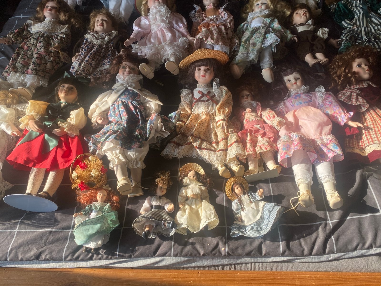 Grote collectie oude porseleinen poppen - Vintage, Ophalen of Verzenden, Gebruikt, Pop