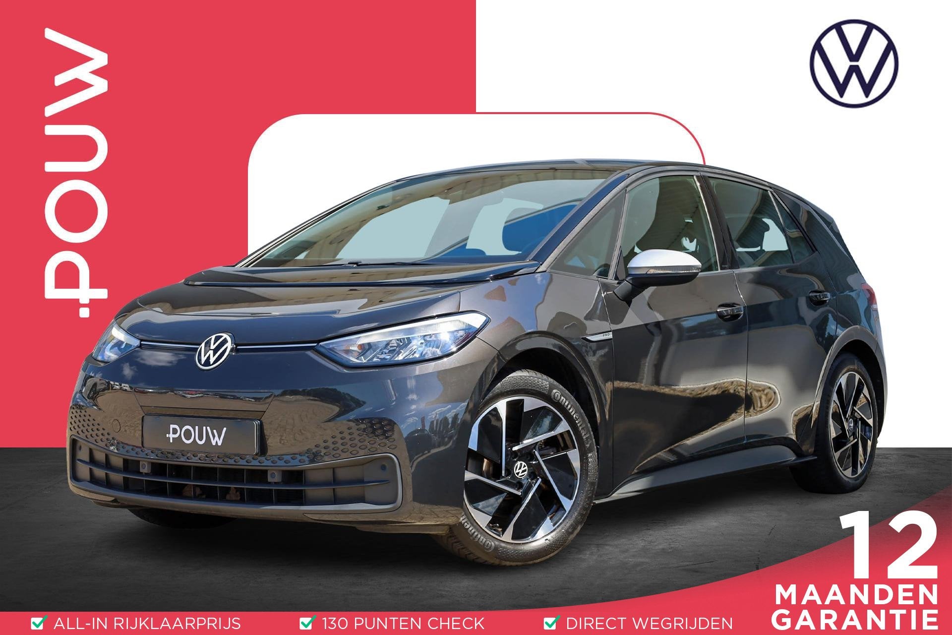 Volkswagen ID.3 204pk Pro Advantage 58 kWh | SoH 94% | Parke, Auto's, Automaat, 12 maanden, Gebruikt, 375 min