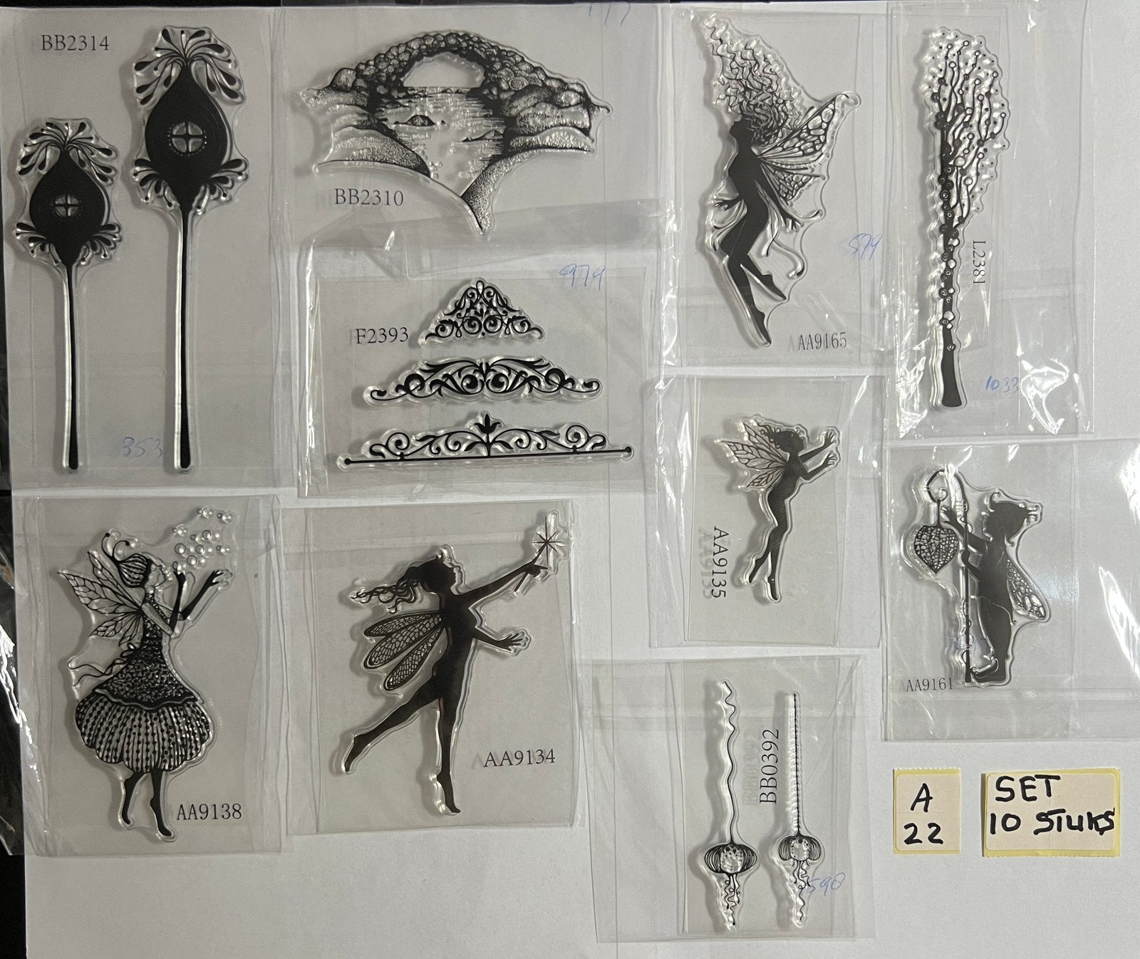Set van 10 stempels met Lavinia afbeeldingen Nieuw, Ophalen of Verzenden, Nieuw, Clearstamp