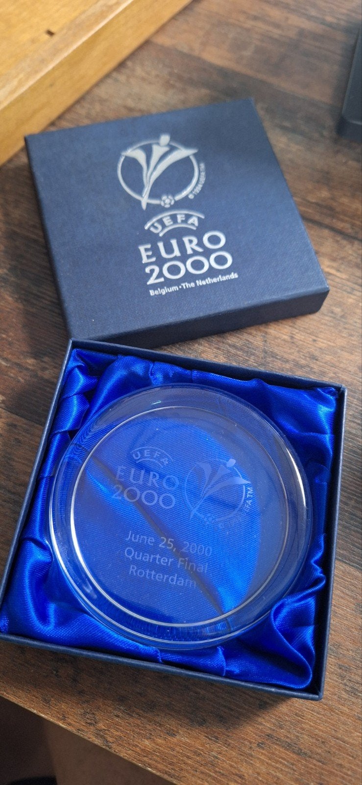 UEFA EURO 2000 Kwartfinale Rotterdam Gedenkplaat, Ophalen, Nieuw, Overige sporten, Overige typen