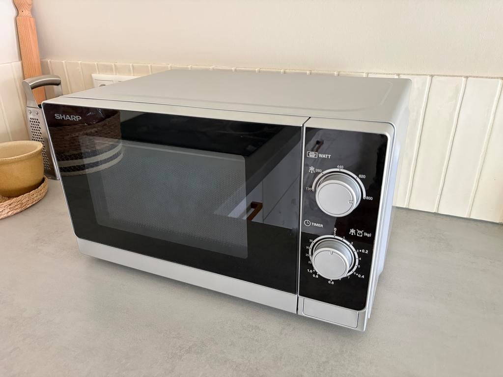 Vrijstaande magnetron Sharp R-200(IN)W, Ophalen, Gebruikt, Minder dan 45 cm, Magnetron