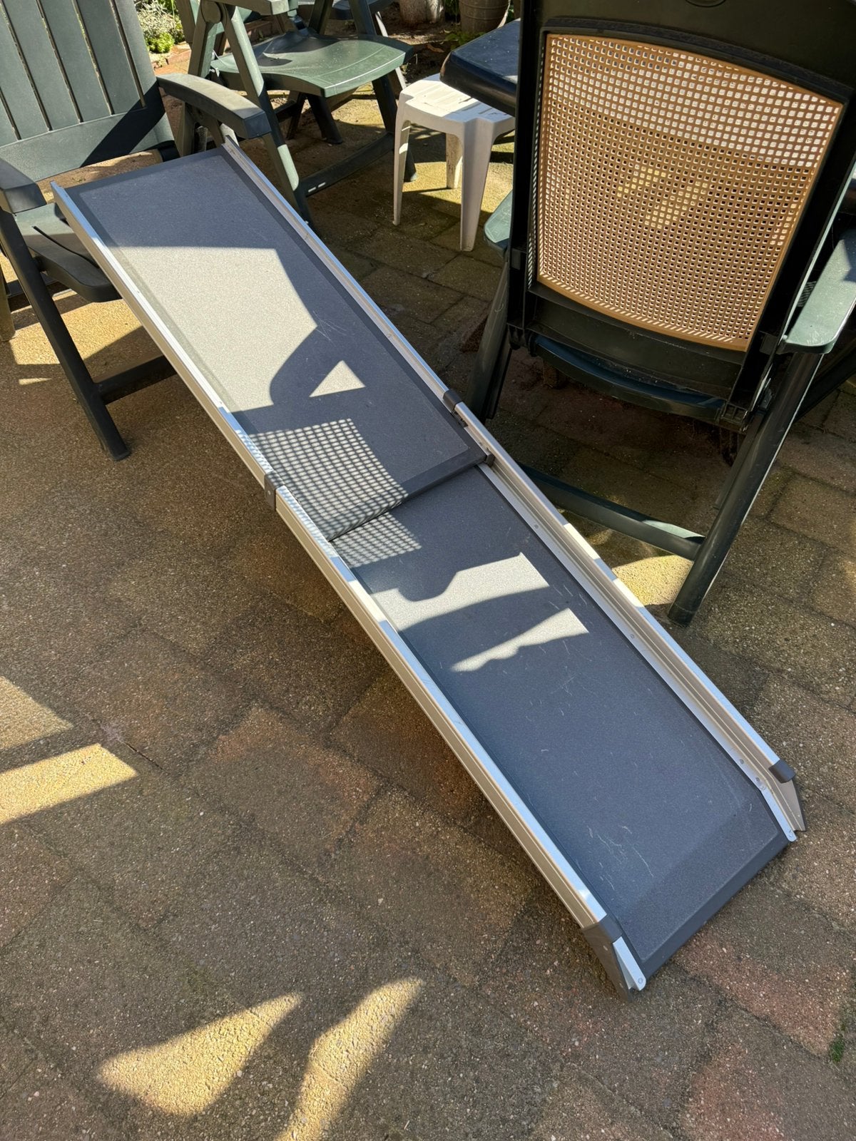 Trixie twee-delige loopplank aluminium/kunstof 100-180x43cm, Dieren en Toebehoren, Ophalen, Nieuw