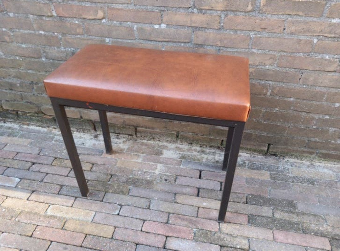 Vintage opbergkrukje, Huis en Inrichting, Krukjes, Ophalen, Gebruikt, Overige materialen