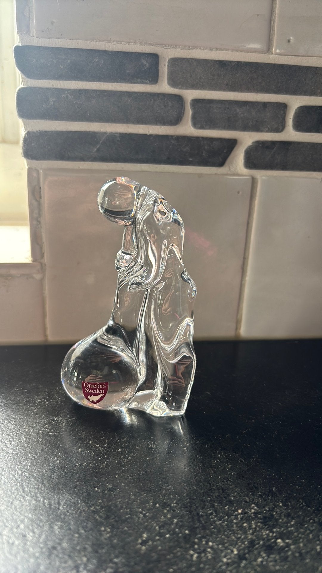 Orrefors Sweden kristallen beeldje glasblazer, Ophalen of Verzenden, Zo goed als nieuw, Dier