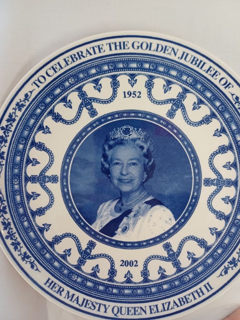 Herdenkingsborden Queen Mother en  Elisabeth II, Wedgwood, -, -, Ophalen of Verzenden