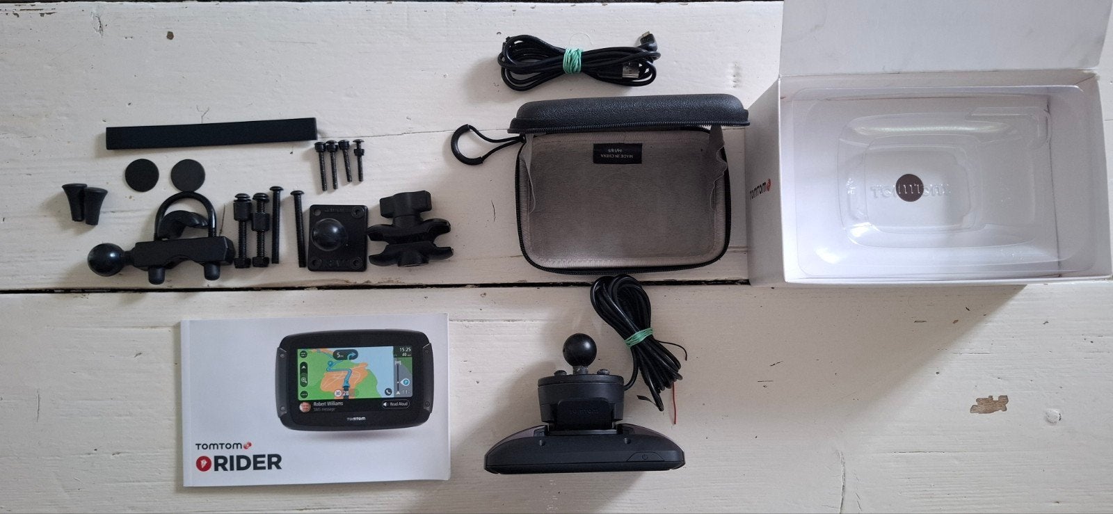 TomTom Rider 550 motor navigatiesysteem met accessoires, Motoren, Ophalen of Verzenden, Zo goed als nieuw