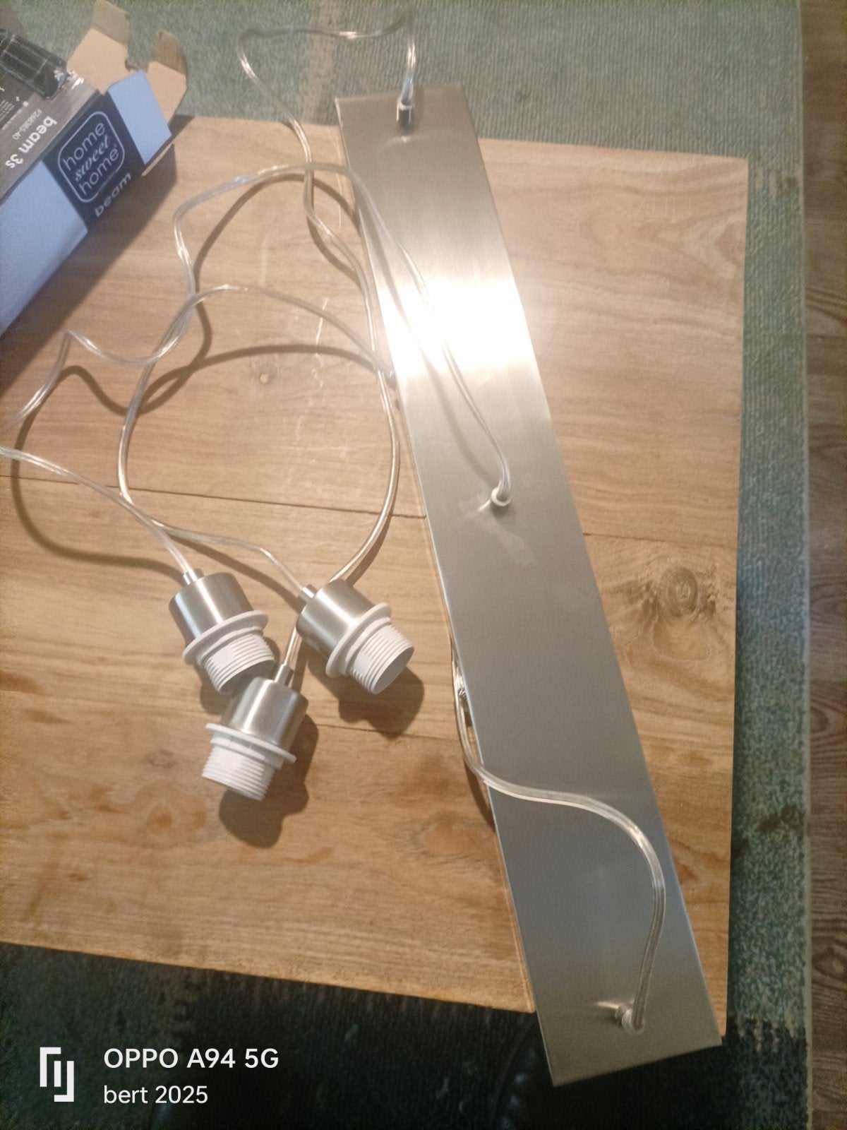 Home Sweet Home Beam Hanglamp met 3 E27 fittingen, Nieuw, Metaal, Modern, E27 (groot)
