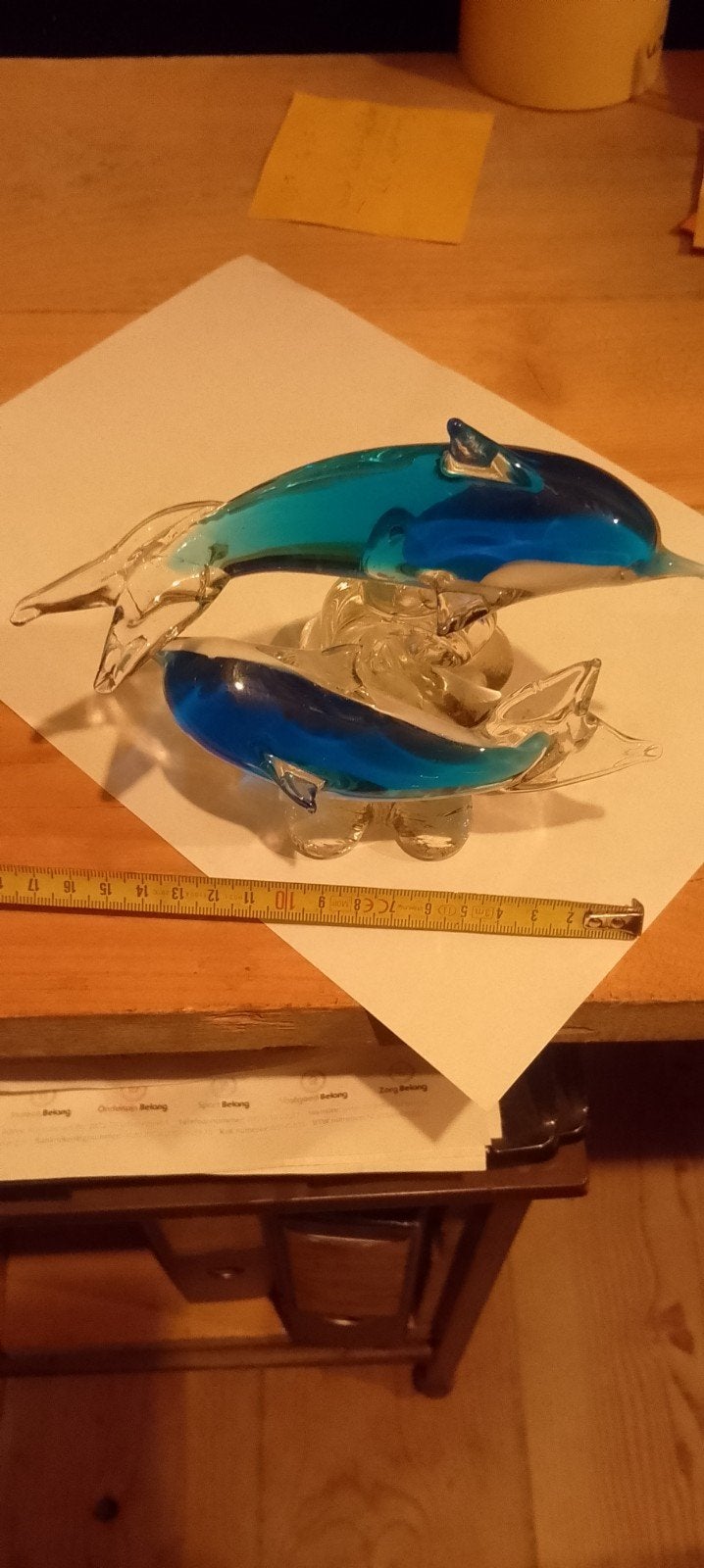 2 Murano stijl glazen dolfijnen, Ophalen of Verzenden