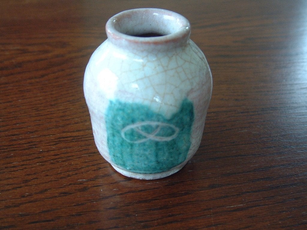 oud vaasje potje met krakeling van Alexander Crevecoeur, Ophalen of Verzenden, Gebruikt