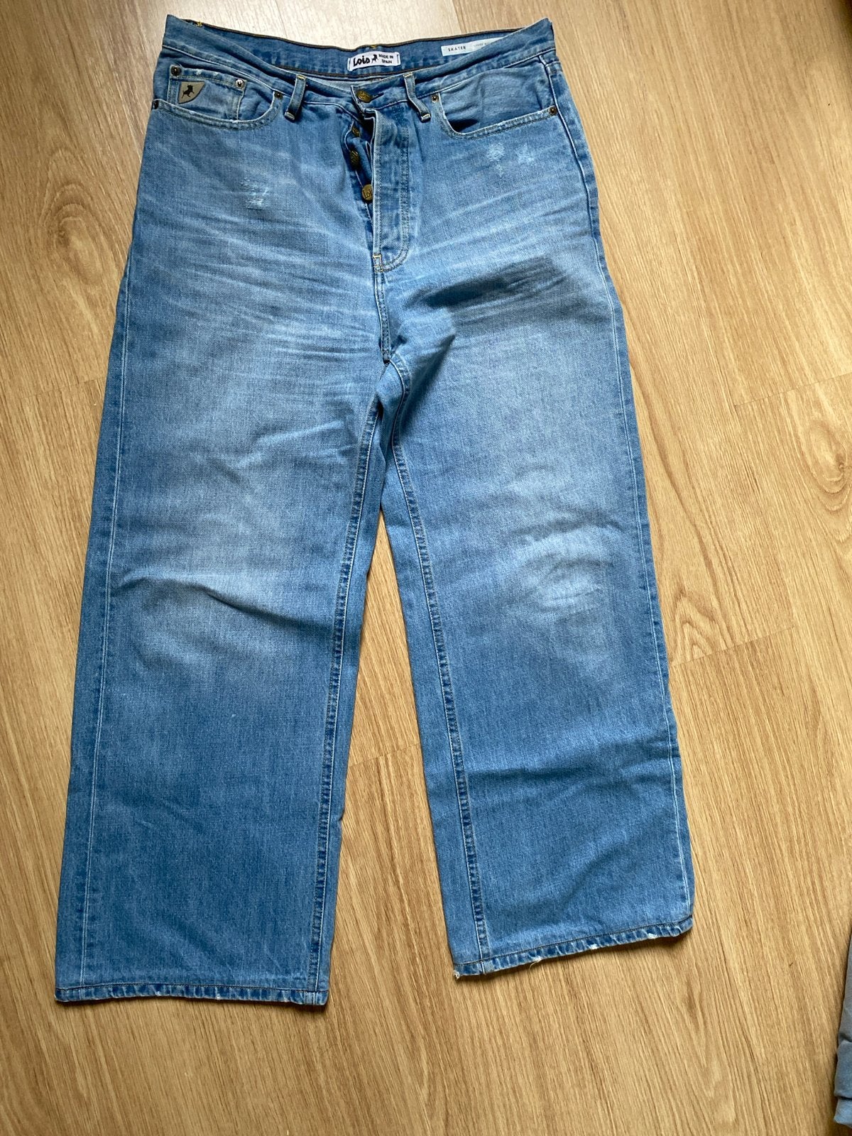 Lois Skater Jeans Maat 31 - Loose Wide Leg, Kleding | Dames, Ophalen of Verzenden, Gedragen, Blauw, W30 - W32 (confectie 38/40)