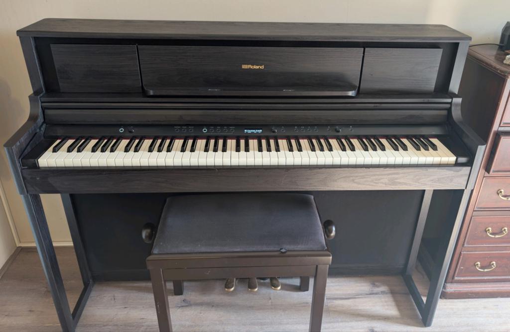Roland LX705 Digital Piano, Dark Rosewood, zo goed als nieuw, Ophalen, Zwart, Digitaal, Zo goed als nieuw