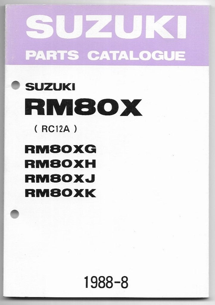 Suzuki RM80 X Parts Catalogue (4466z), Motoren, Handleidingen en Instructieboekjes, Ophalen of Verzenden, Suzuki