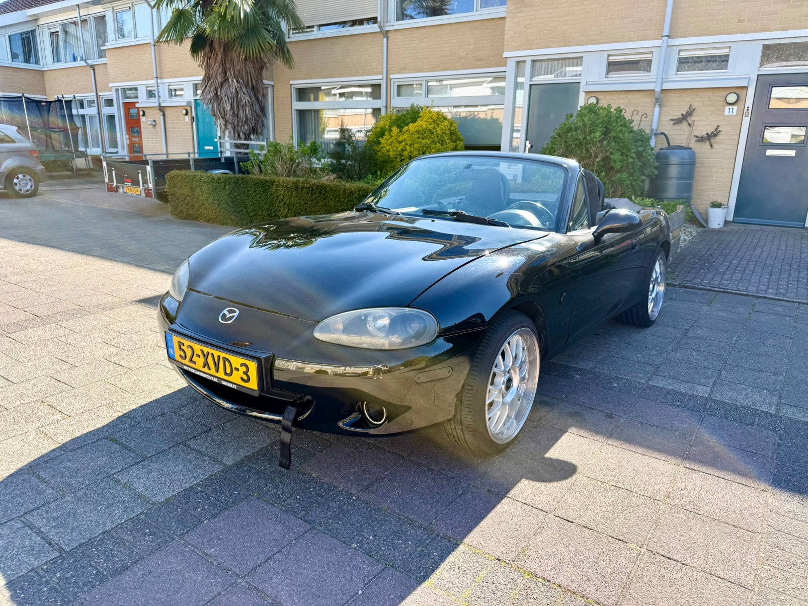 Mazda MX-5 NBFL 1.6 I 2002 Zwart, Achterwielaandrijving, 40 €/maand, 4 cilinders, Cabriolet