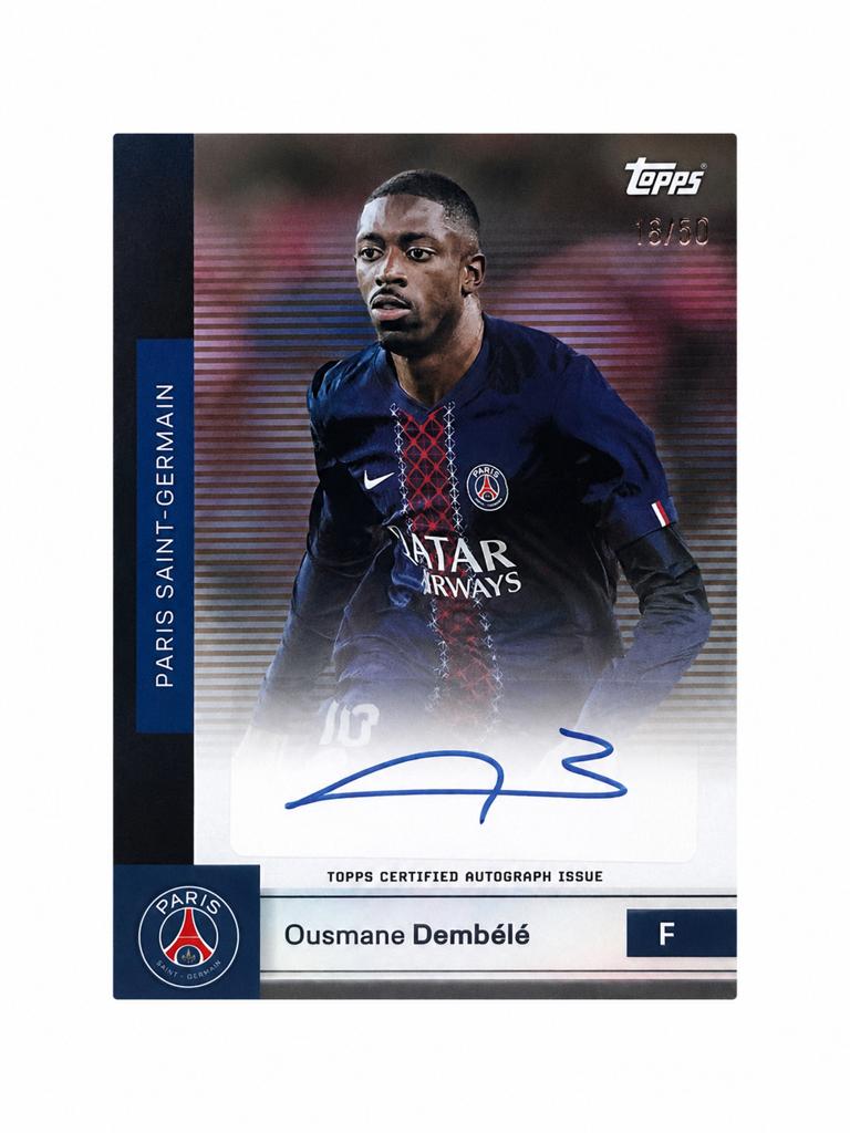Ousmane Dembélé Topps Auto/50 Kaart PSG 2025/26, Verzamelen, Sportartikelen en Voetbal, Ophalen of Verzenden, Nieuw, Buitenlandse clubs