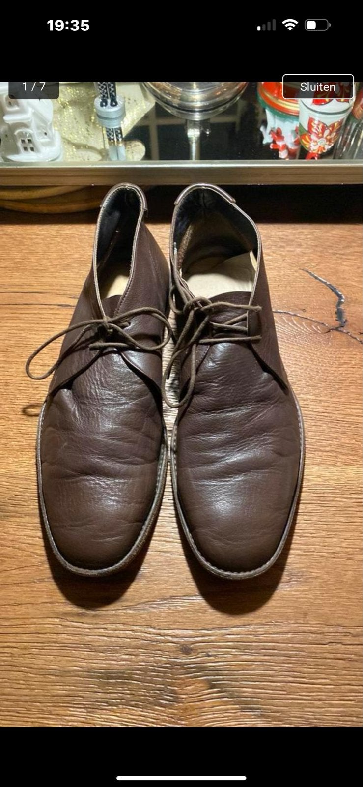 Pedro del Hierro bruine leren veterschoenen maat 43, Ophalen of Verzenden, Gedragen, Bruin, Veterschoenen