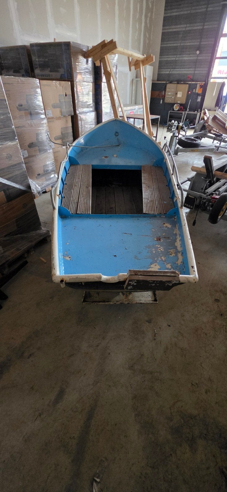 Stalenboot/grachtenboot, Watersport en Boten, Ophalen of Verzenden, Gebruikt, Buitenboordmotor, Grachtenboot