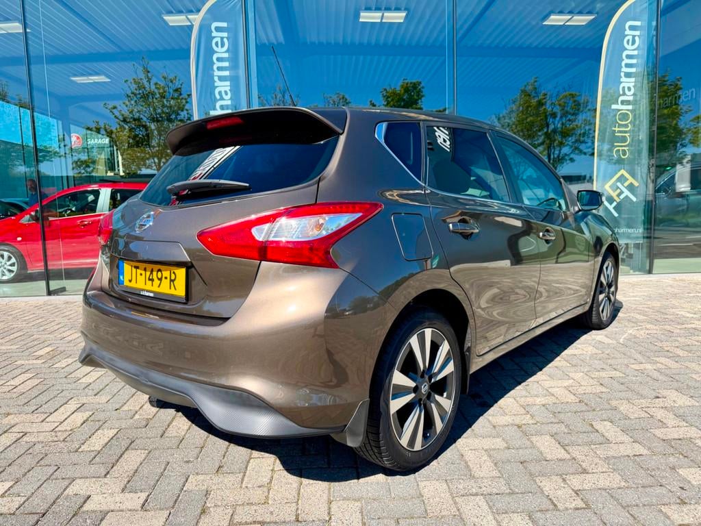 Nissan Pulsar 1.2 DIG-T automaat Tekna, 1e eigenaar dealer o, Euro 5, Stof, Gebruikt, Zwart